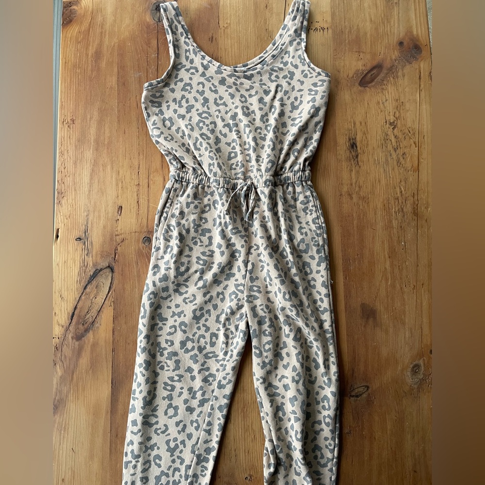 Pink Rose Leopard Jumpsuit